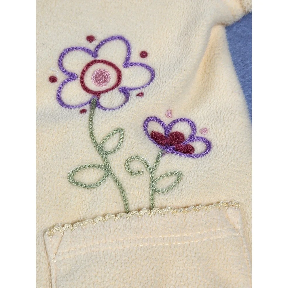 Carters Baby Girls Fleece Romper Set 2 Pack Butterfly Flower Pastel 3M 3 Months